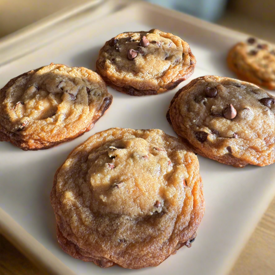 Brown Butter Sourdough Choc Chip Cookies (8)